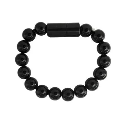 Bracelet câble USB - Lightning noir