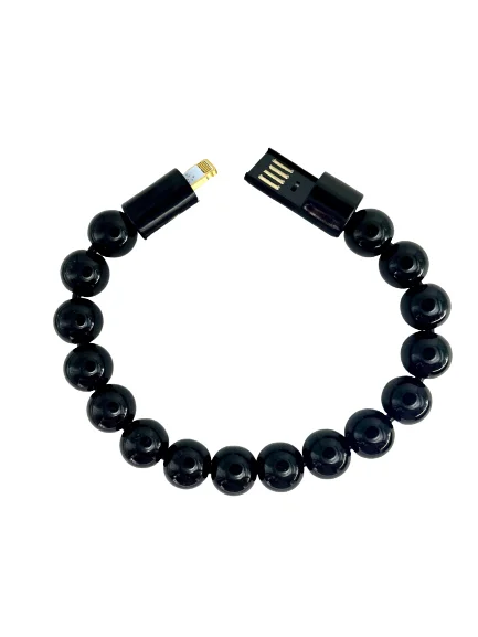 Bracelet câble USB - Lightning noir – Image 2
