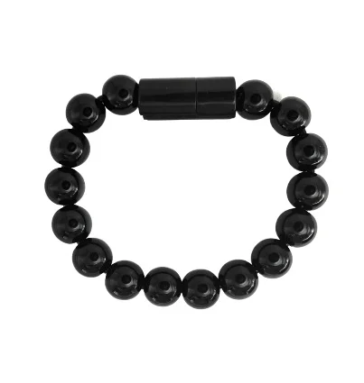 Bracelet câble USB - Lightning noir