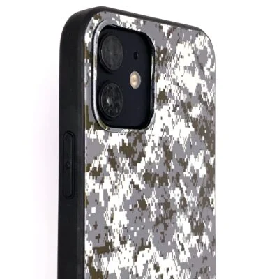 coque représentant un camouflage militaire pour la neige
