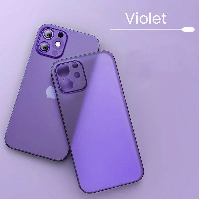 Coque iPhone mate ultra mince de couleur violette