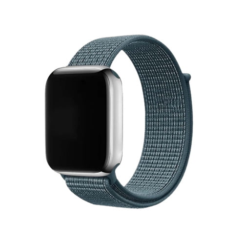 Bracelet Sport tresse BLEU GRIS pour montre Apple Watch