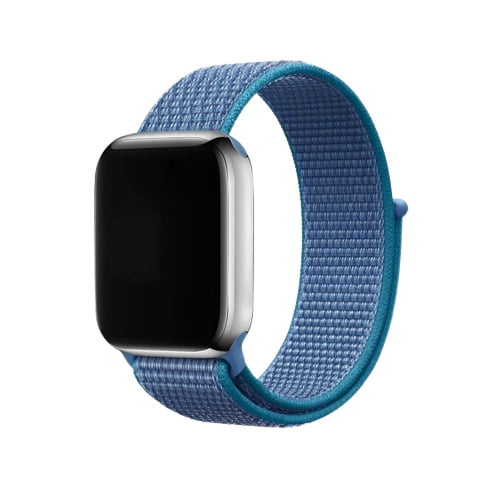 Bracelet Sport tresse BLEU pour montre Apple Watch