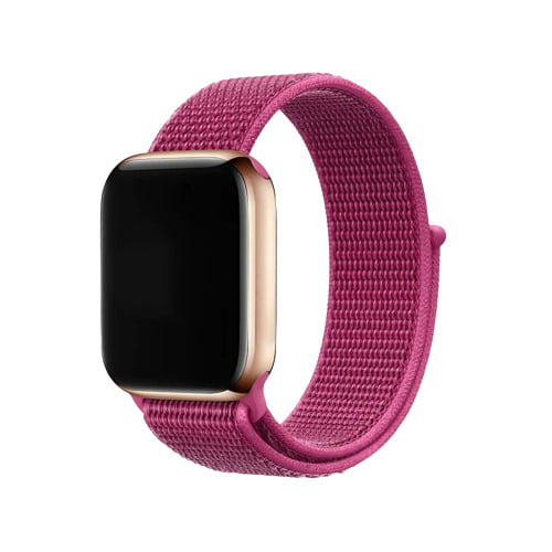 Bracelet Sport tresse PRUNE pour montre Apple Watch