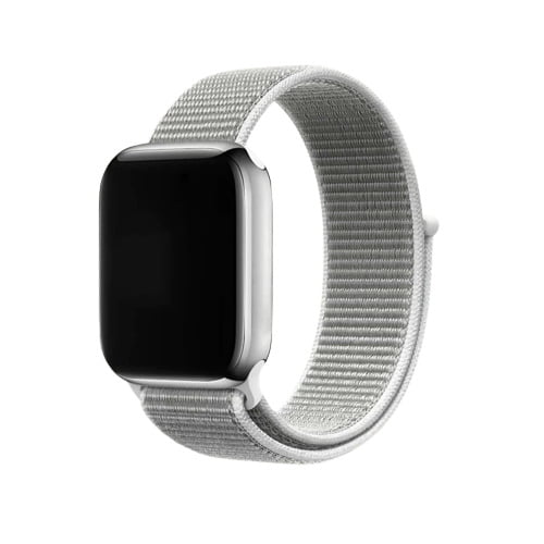 Bracelet Sport tresse ARGENT pour montre Apple Watch
