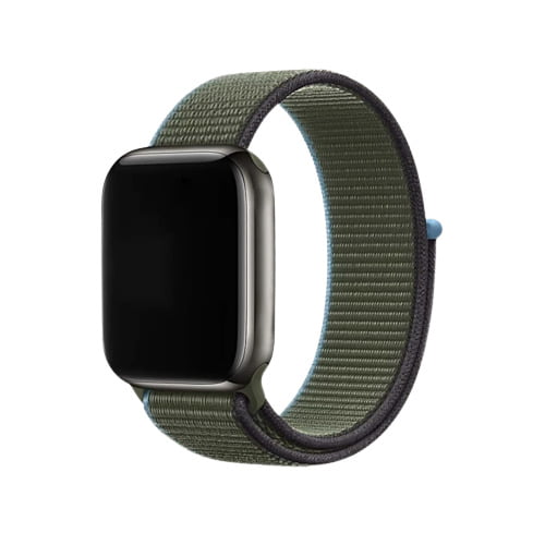 Bracelet Sport tresse VERT SAPIN pour montre Apple Watch