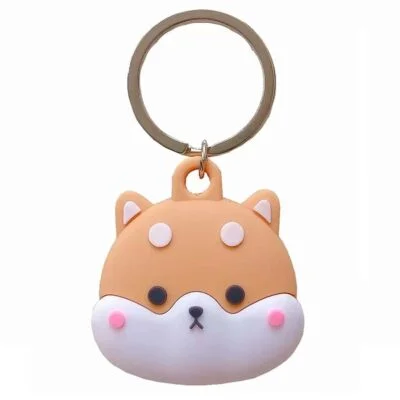 Coque en tête de chiot façon cartoon pour la protection de l'Apple AirTag