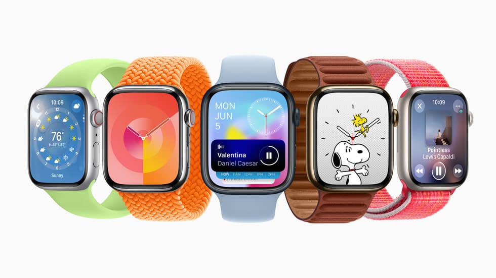 5 montres Apple Watch avec le nouveau système watchOS 10