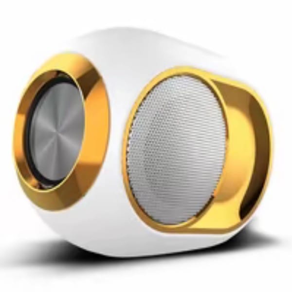 Enceinte Bluetooth X6 Blanche et or avec un design exceptionnel