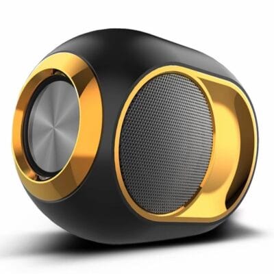 Enceinte Bluetooth X6 noire et or avec un design exceptionnel