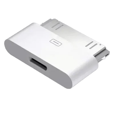 Adaptateur USB-C vers 30 broches Apple compatible recharge et synchronisation pour anciens iPhone iPad et iPod